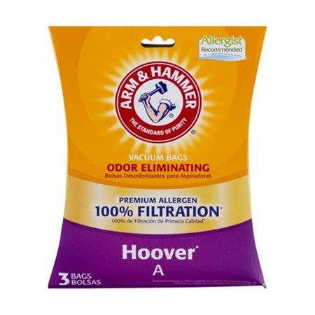 ARM & HAMMER Arm & Hammer 62602GQ-HQ Hoover Type A Allergen Vacuum Bag - Pack of 3 62602GQ/HQ